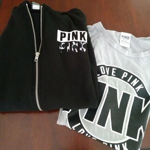 VS Pink sweater & t-shirt